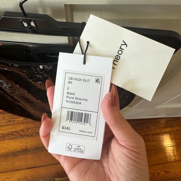 Theory Black Sequin Skirt - Picture 4 of 4